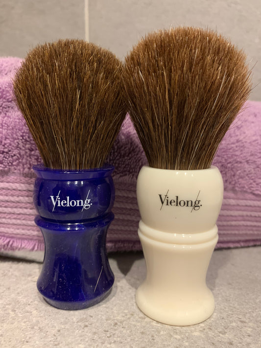 VieLong Seven Azul Agua Brown Horse Hair Shaving Brush