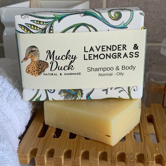 Lavender and Lemongrass Handmade Shampoo Soap Bar